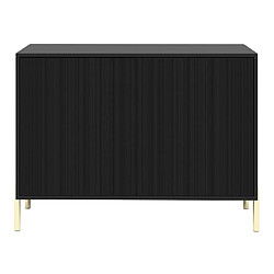 Avis Bestmobilier Velloso - Buffet 2 portes - noir et pieds dorés - 104 cm