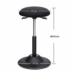 Avis Helloshop26 Tabouret ergonomique siège de travail rotatif à 360° tabouret assis debout hauteur réglable 50-70 cm avec patin antidérapant 12_0000970