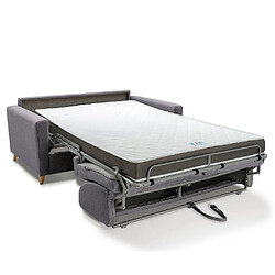 Acheter Inside 75 Canapé convertible express 120 VIKING matelas 20 cm sommier métal Enjoy gris cendre