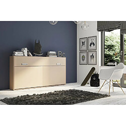 Inside 75 Armoire lit escamotable VERTIGO taupe mat couchage 90*200 cm