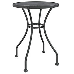 vidaXL Table de jardin Ø60x72 cm Maille métallique Anthracite