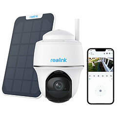 Reolink Caméra de Sécurité 4MP 2.4/5 GHz WiFi Batterie, 360° Pan/Tilt, Vision Nocturne, Détection Humaine, Argus Series B430 +Panneau Solaire 