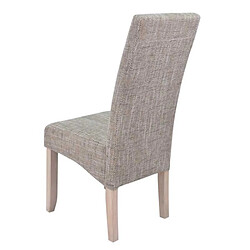 Dansmamaison Duo de chaises Beige Tissus/Bois - PURE