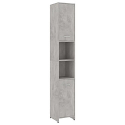 vidaXL Armoire de salle de bain Gris béton Bois d'ingénierie