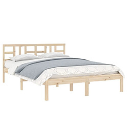 Avis Maison Chic Lit Moderne Chambre - Cadre/structure de lit pour adulte Bois massif 160x200 cm -MN57664