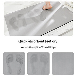 LUUCOZK Tapis de bain antidérapants, absorbants, à séchage rapide, décoration de salle de bain, gris foncé-50x80cm