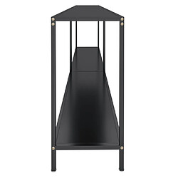 Avis vidaXL Table console Noir 200x35x75,5 cm Verre trempé