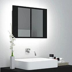 Avis Helloshop26 Armoire à miroir de salle de bain led 60 x 12 x 45 acrylique noir 02_0006732