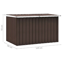 vidaXL Boîte de rangement de jardin Marron 149x99x93 cm pas cher