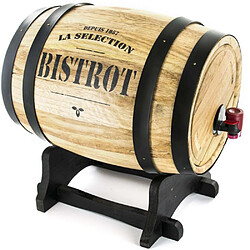 Avis Totally Addict Distributeur de vin tonneau 5 litres Bistrot noir.