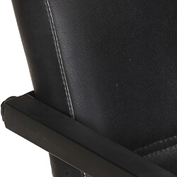 Acheter vidaXL Chaises à manger cantilever lot de 2 noir cuir véritable