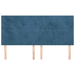 Avis Maison Chic Lot de 4 Têtes de lit design pour chambre - Décoration de lit Bleu foncé 100x5x78/88 cm Velours -MN16726