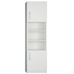 Inside 75 Armoire de rangement 2 portes, niche centrale coloris blanc mat largeur 50 cm 