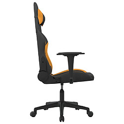 Avis vidaXL Chaise de jeu de massage Noir et orange Tissu