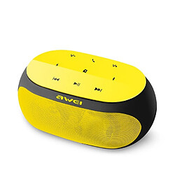 Wewoo Enceinte Bluetooth jaune haut-parleur sans fil avec boutons tactiles, support aux ligne et carte TF