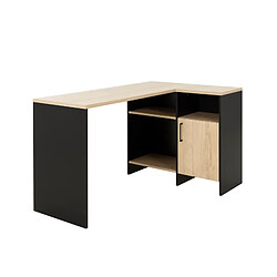 But Bureau d'angle KOOPER Imitation chêne et noir