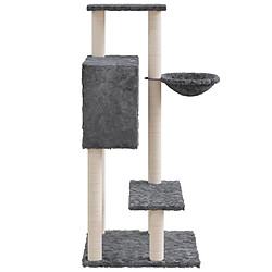 Arbre à chat avec griffoirs,niche pour chat en sisal Gris foncé 108,5 cm -MN88561 pas cher