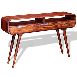 Maison Chic Table console | Meuble d'entrée | Table d'appoint Bois massif de Sesham 120 x 30 x 75 cm -GKD63435