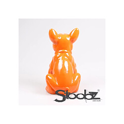 Acheter Stoobz Chien bouledogue français coloré 37 x 25 x 22 cm orange.