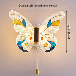 Avis Universal Applique murale de chevet de 8W Lampe murale papillon LED pour la chambre des enfants Applique murale de fond (lampe tricolore)