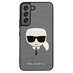 Avis Karl Lagerfeld Saffiano Ikonik Karl`s Head - Coque pour Samsung Galaxy S22+ (Argent)