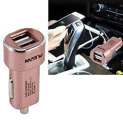 Wewoo DC 45627 V Chargeur Numérique rose Intelligent Correspondant Actuel Charge Intelligente Double USB De Voiture