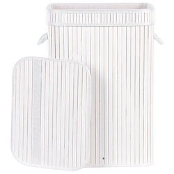 Beliani Panier en bambou blanc 60 cm KALUTARA pas cher