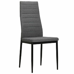 Maison Chic Lot de 6 Chaises à manger modernes,Chaises à dîner gris clair tissu -MN10382