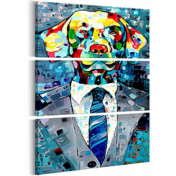 Paris Prix Tableau Imprimé 3 Panneaux Dog in a Suit 60 x 90 cm 