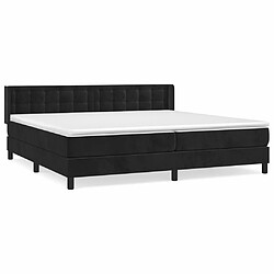 Maison Chic Lit Adulte - Lit simple Lit à sommier tapissier et matelas moelleux - Meuble de Chambre - Noir 200x200 cm Velours -MN84735