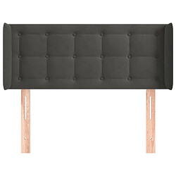 Avis Maison Chic Tête de lit scandinave avec oreilles,meuble de chambre Gris foncé 83x16x78/88 cm Velours -MN33147