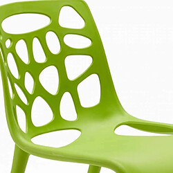 Ahd Amazing Home Design Chaise en polypropylène anti-uv design moderne Gelateria salle à manger et bar café Connubia, Couleur: Vert pas cher