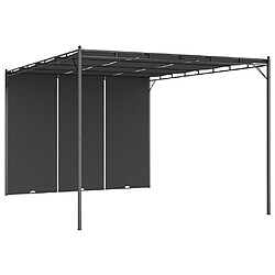 vidaXL Belvédère de jardin avec rideau latéral 4x3x2,25 m Anthracite