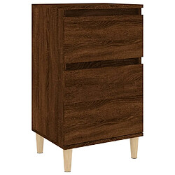 Maison Chic Table de chevet Table de Nuit Meuble de Rangement chêne marron 40x35x70 cm