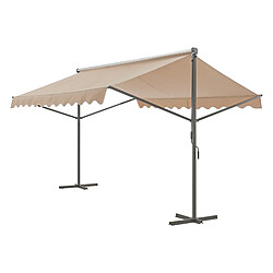 Store banne autoportant Selenizza à double pente 300 x 300 x 260 cm sable [pro.tec]