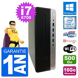 PC HP ProDesk 600 G3 SFF Intel i7-6700 RAM 16Go Disque Dur 500Go Windows 10 Wifi - Occasion