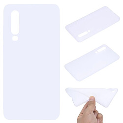 Coque en TPU couleur unie matte blanc pour votre Huawei P30