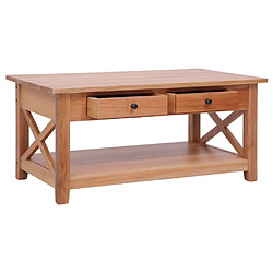 vidaXL Table basse 100x55x46 cm bois d'acajou massif