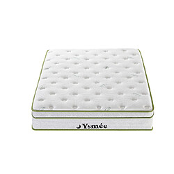 Avis Vente-Unique Ensemble 160 x 200 cm sommier coffre blanc + matelas ressorts ensachés 5 zones et coutil bambou ép.28cm - PASIR de YSMÉE