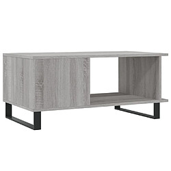 vidaXL Table basse sonoma gris 90x50x40 cm bois d'ingénierie