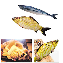 2 Pièces 20 Cm Simulation En Peluche Poisson Jouet Oreiller Pour Chat Chatons Chiens Doux