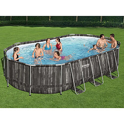 Bestway Ensemble de piscine ovale Power Steel 488x305x107 cm 