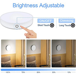 Universal Veilleuse LED dimmable, LED rechargeable USB nuit avec grande batterie 1000mAh, lampe placard pour chambre, salle de bain, cuisine, salon, (blanc)