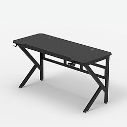 EGLI Bureau de jeu ergonomique en carbone avec porte gobelet 160x60cm Sportbot 160 | Couleur: Noir pas cher