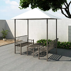 vidaXL Pavillon de jardin avec table et bancs 2,5 x 1,5 x 2,4 m 