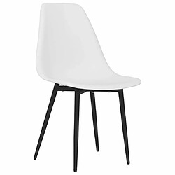 Avis Maison Chic Lot de 4 Chaises à manger,Chaise pour cuisine blanc PP -MN33472