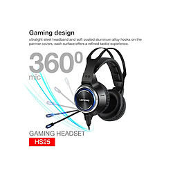 Cuffie Lenovo Gamer HS25 con Microfono Nero