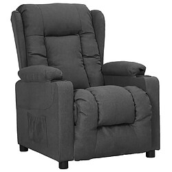 vidaXL Fauteuil inclinable Gris foncé Tissu 