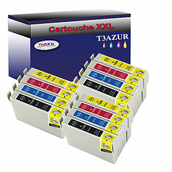 T3Azur 12x Epson T0711 -Compatible Lot de 12 Cartouches Compatibles pour Epson Stylus S20, S21 - T3AZUR