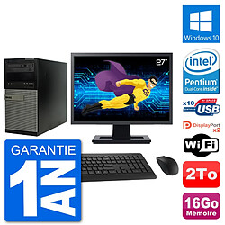 PC Tour Dell 7020 Ecran 27" Intel G3220 RAM 16Go Disque 2To Windows 10 Wifi · Occasion 